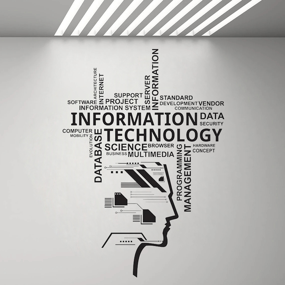 Information Technology Officer - ملصق جداري من الفينيل بتقنية المعلومات،