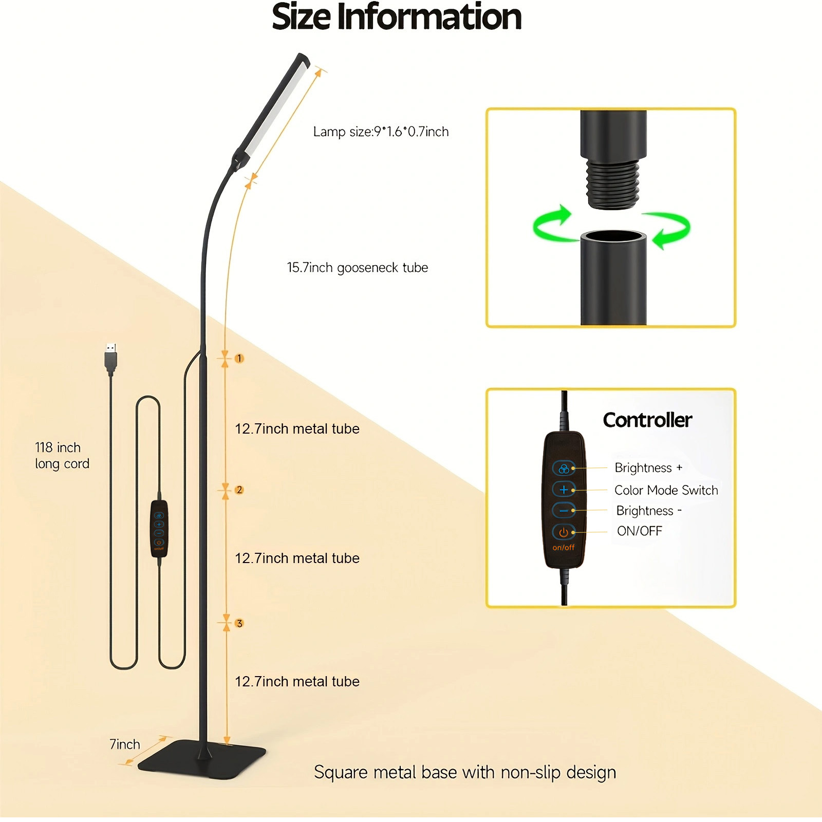 مصباح أرضي بـ 120 LED، إضاءة ل - مراجعة Office Tech Flexible وسعره