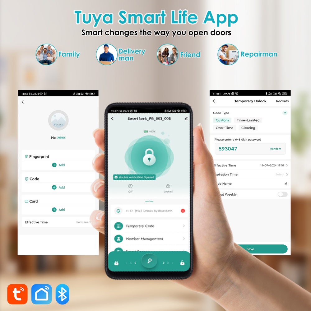 قفل ذكي YFK Tuya 5 في 1 للباب  - مراجعة Tech For Office وسعره